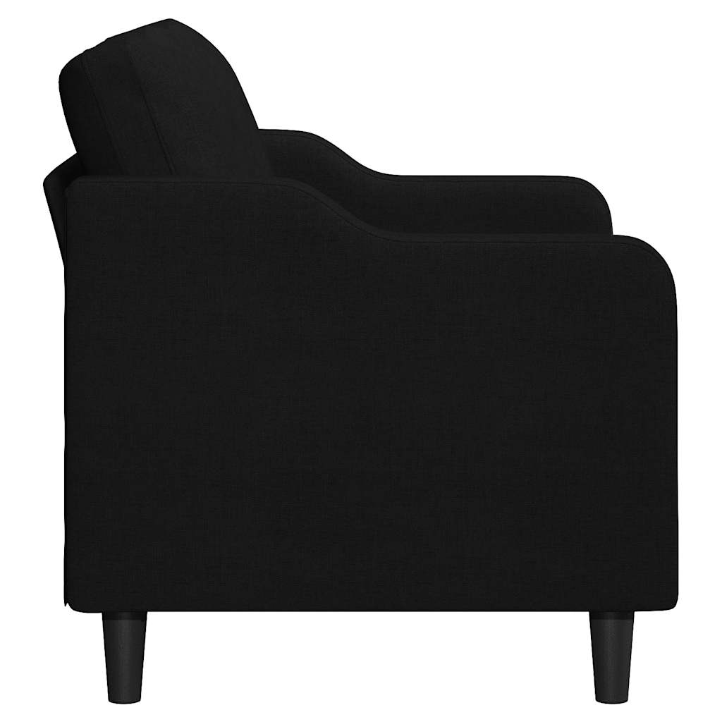 Tweezitsbank 120 cm stof zwart