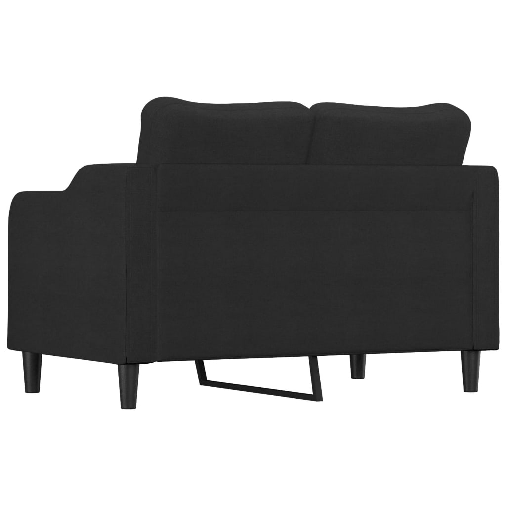 Tweezitsbank 120 cm stof zwart