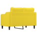 Tweezitsbank 120 cm stof lichtgeel