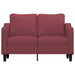 Tweezitsbank 120 cm stof wijnrood