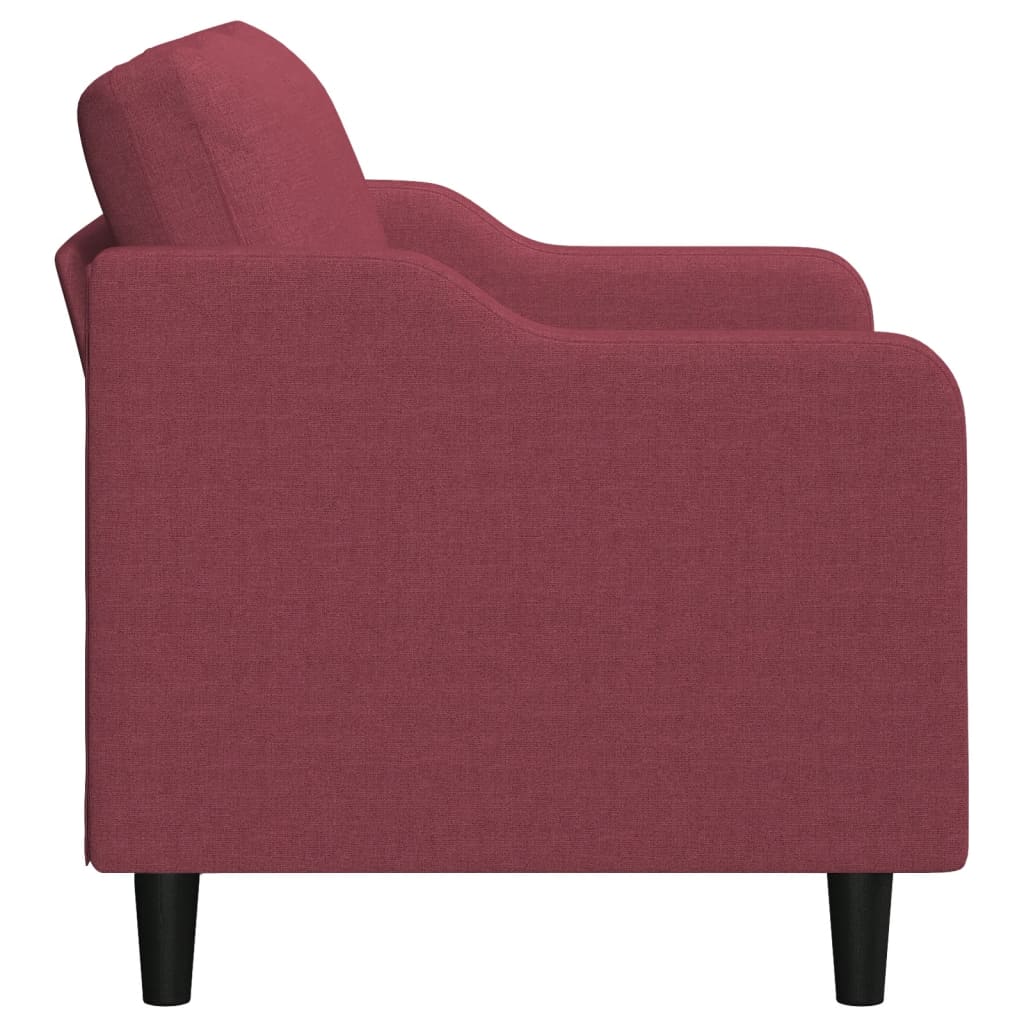 Tweezitsbank 120 cm stof wijnrood