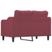 Tweezitsbank 120 cm stof wijnrood
