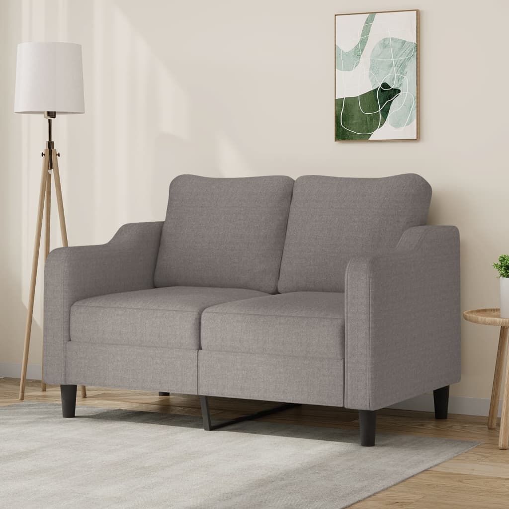 Tweezitsbank 120 cm stof taupe