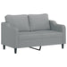 Tweezitsbank 140 cm stof lichtgrijs