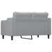 Tweezitsbank 140 cm stof lichtgrijs