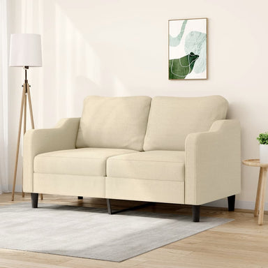 Tweezitsbank 140 cm stof crèmekleurig
