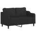Tweezitsbank 140 cm stof zwart