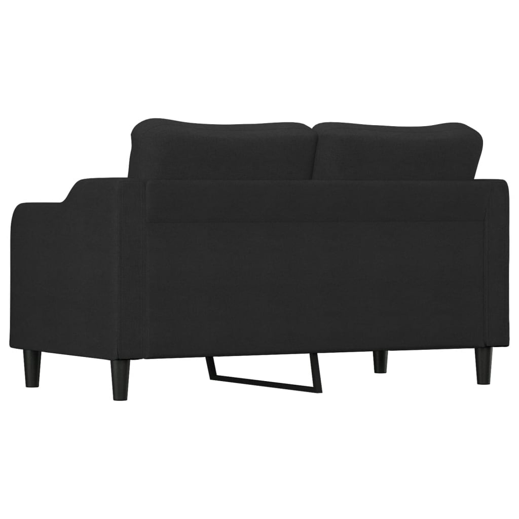 Tweezitsbank 140 cm stof zwart