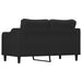 Tweezitsbank 140 cm stof zwart