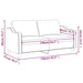 Tweezitsbank 140 cm stof zwart