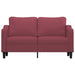 Tweezitsbank 140 cm stof wijnrood