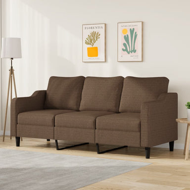 Driezitsbank 180 cm stof bruin