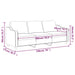 Driezitsbank 180 cm stof wijnrood
