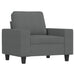 Fauteuil 60 cm stof donkergrijs