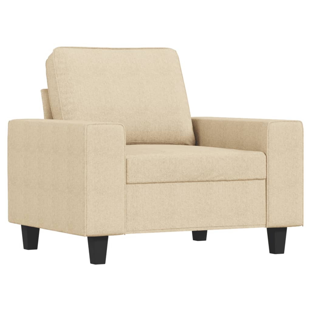 Fauteuil 60 cm stof crèmekleurig