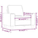 Fauteuil 60 cm stof taupe