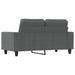 Tweezitsbank 120 cm stof donkergrijs