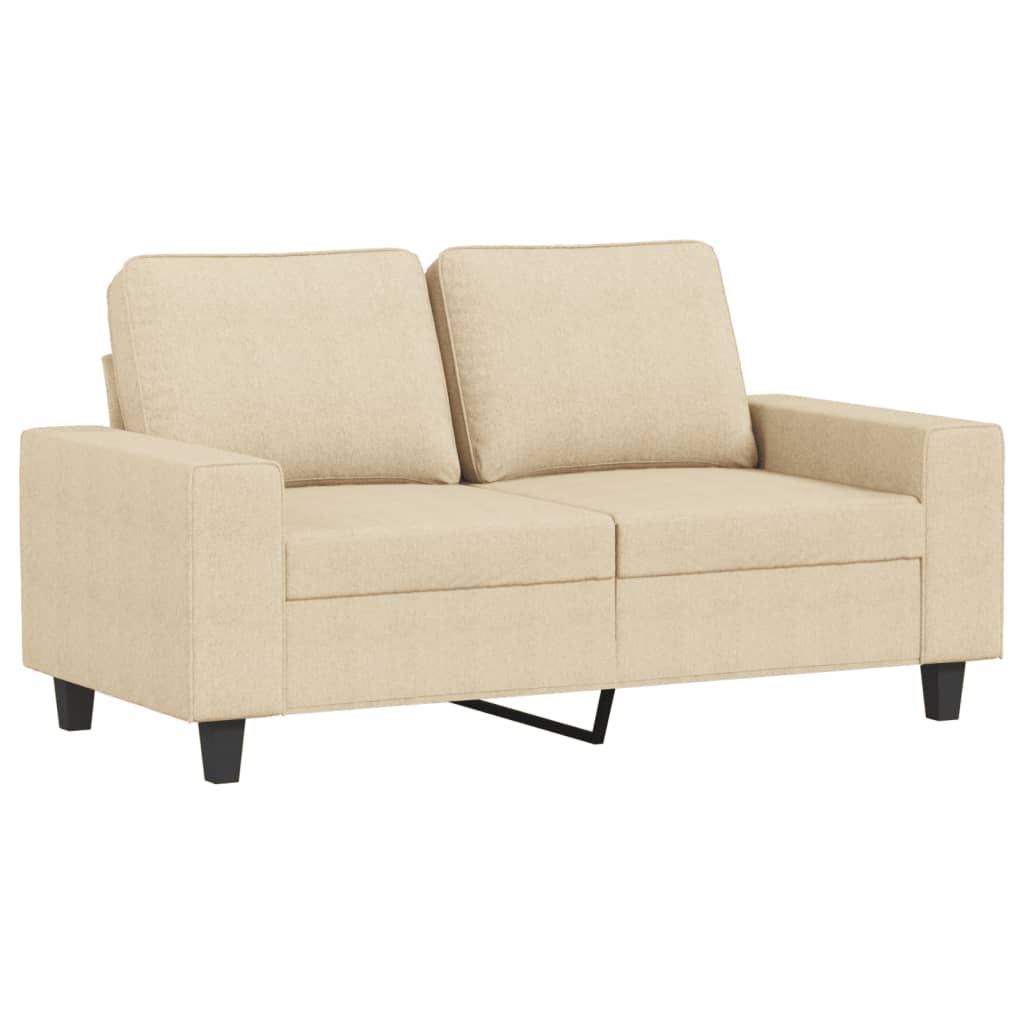 Tweezitsbank 120 cm stof crèmekleurig