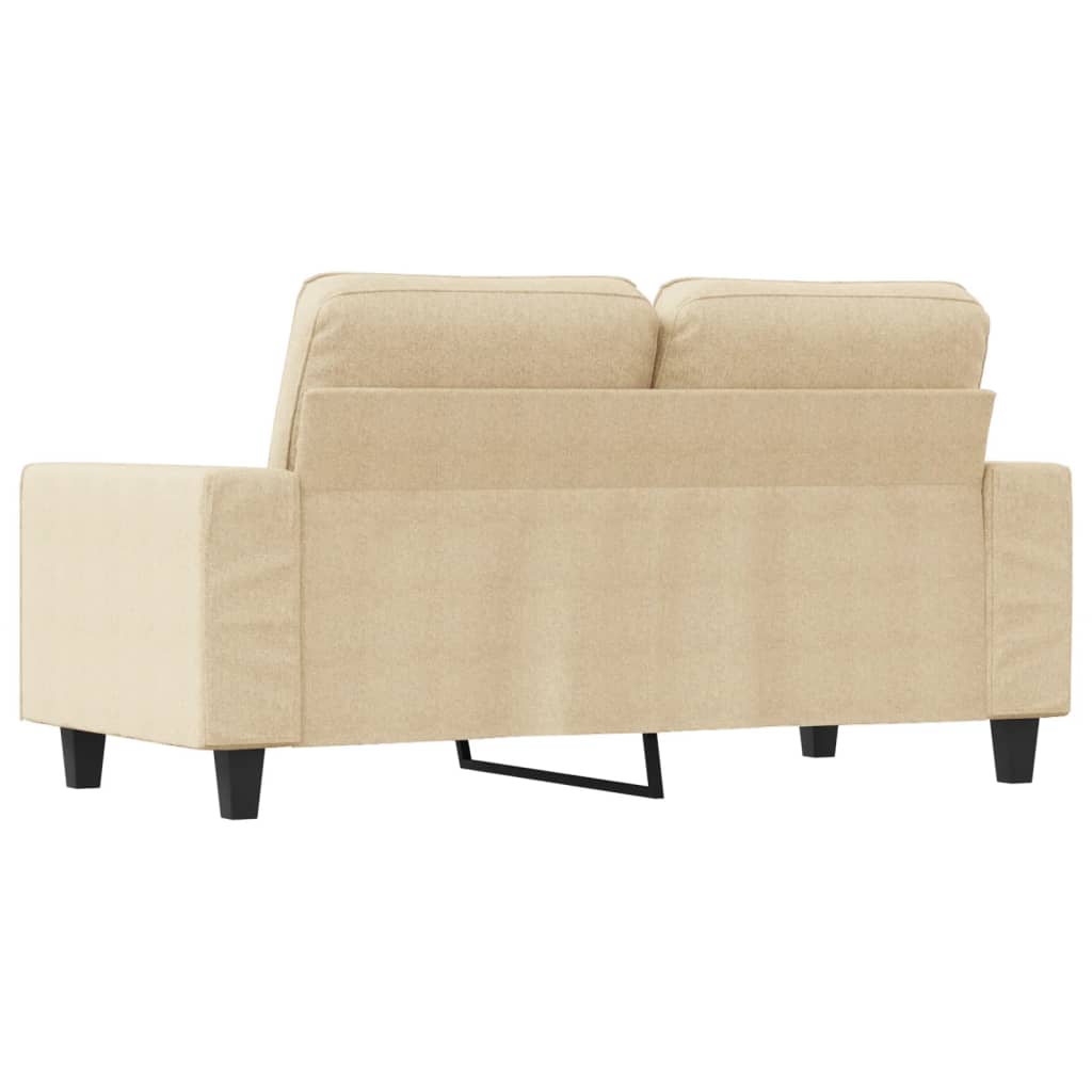Tweezitsbank 120 cm stof crèmekleurig