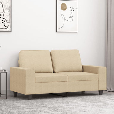 Tweezitsbank 120 cm stof crèmekleurig