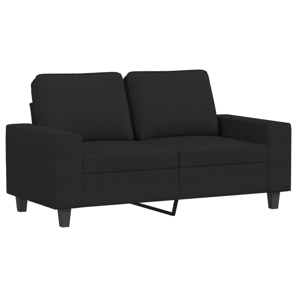 Tweezitsbank 120 cm stof zwart