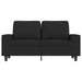 Tweezitsbank 120 cm stof zwart