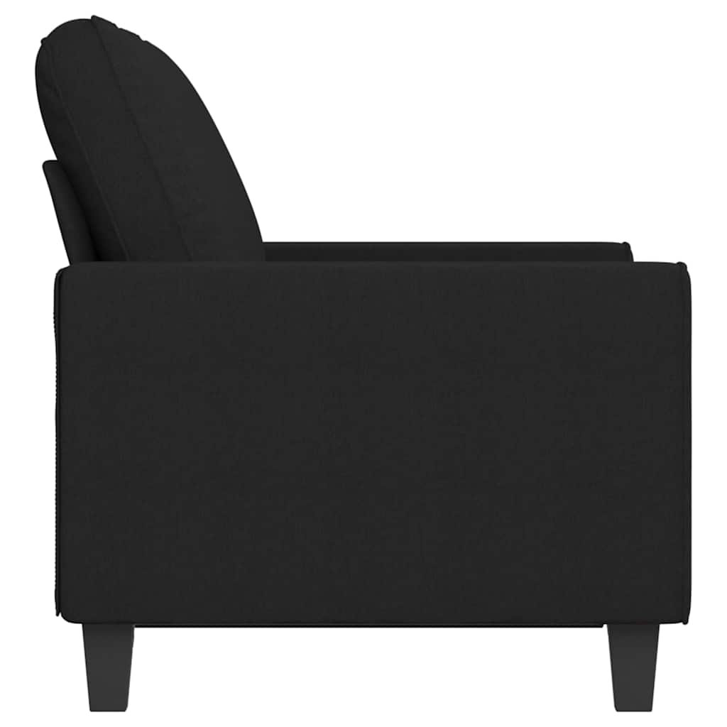 Tweezitsbank 120 cm stof zwart