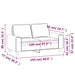 Tweezitsbank 120 cm stof zwart