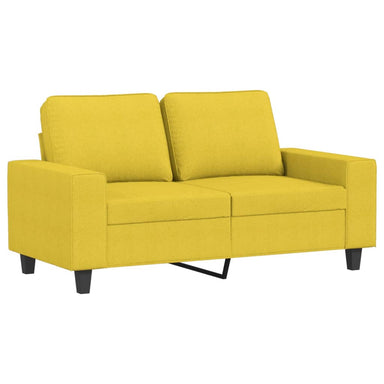 Tweezitsbank 120 cm stof lichtgeel