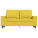 Tweezitsbank 120 cm stof lichtgeel
