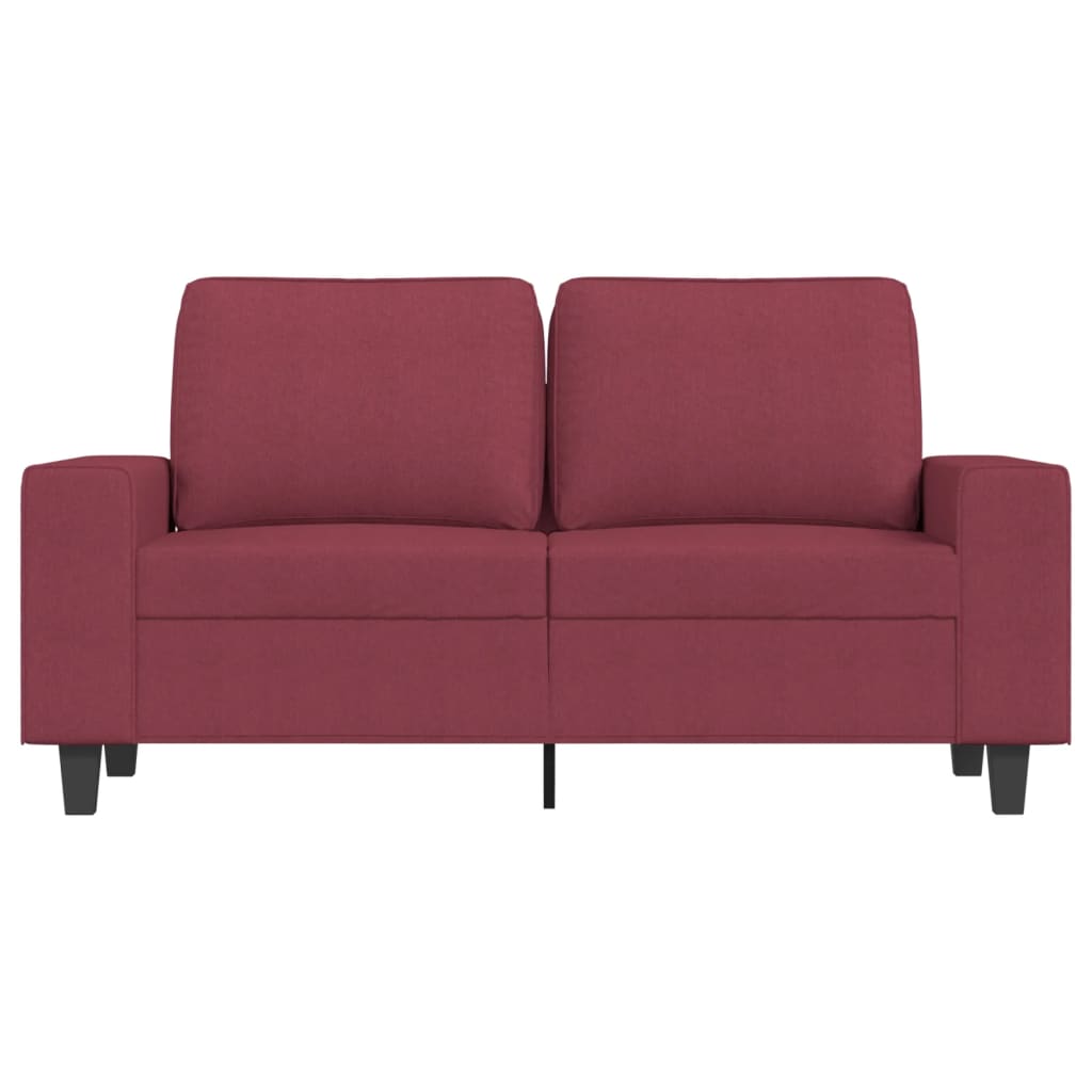 Tweezitsbank 120 cm stof wijnrood