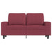 Tweezitsbank 120 cm stof wijnrood