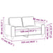 Tweezitsbank 120 cm stof taupe