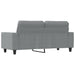 Tweezitsbank 140 cm stof lichtgrijs