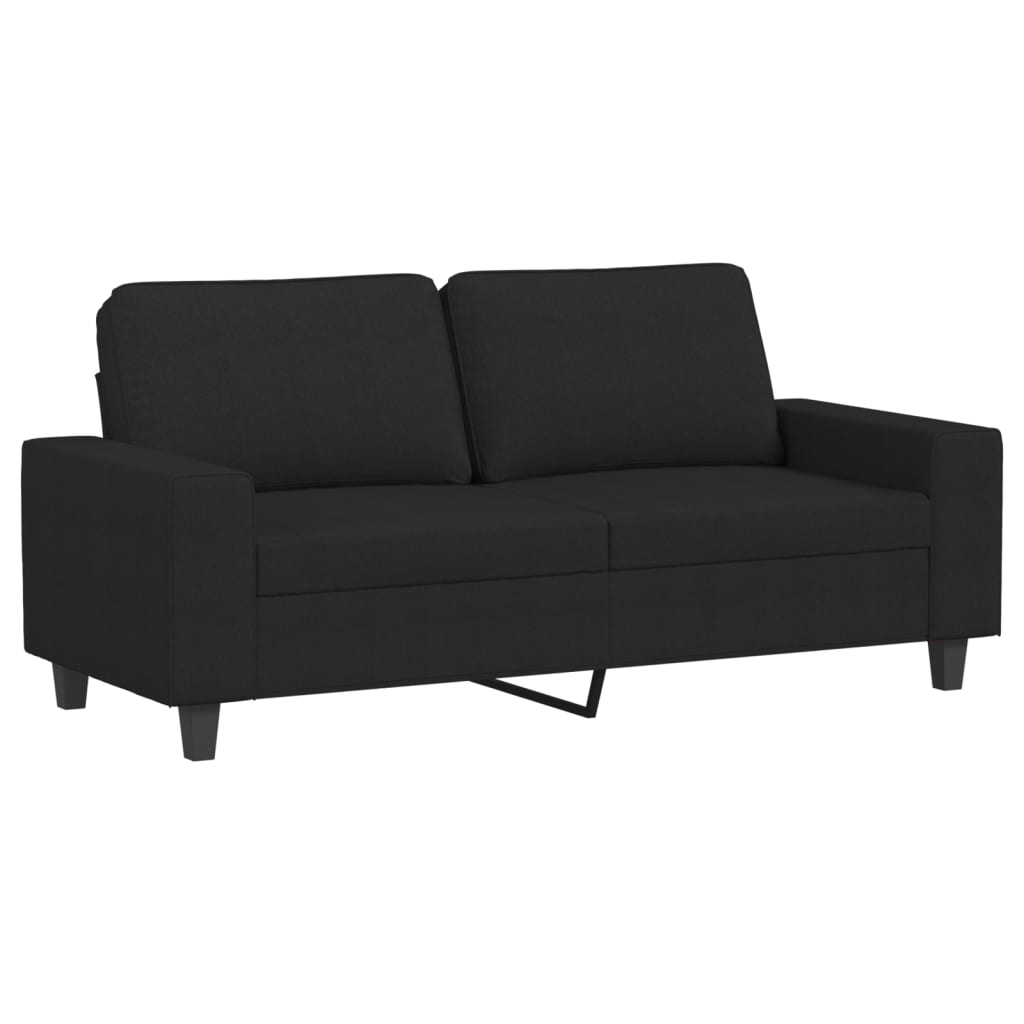 Tweezitsbank 140 cm stof zwart