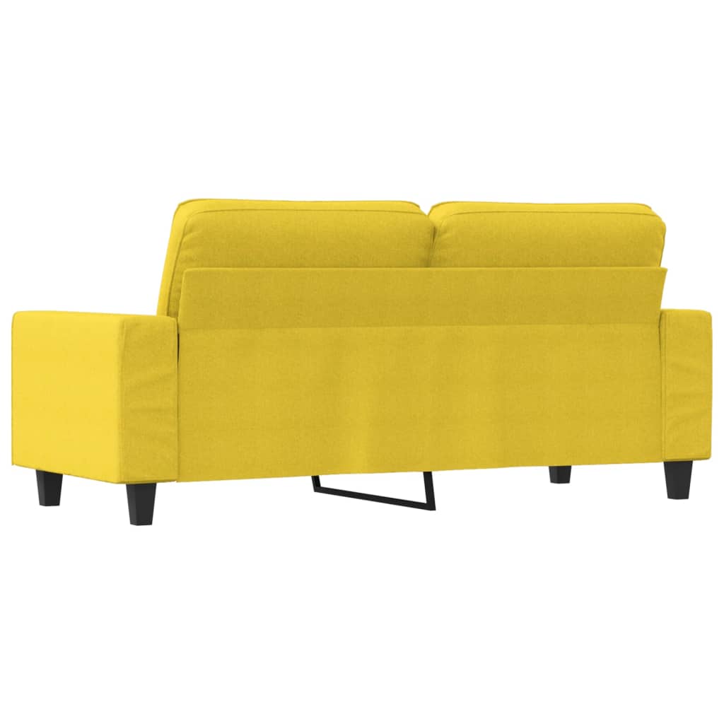 Tweezitsbank 140 cm stof lichtgeel