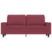 Tweezitsbank 140 cm stof wijnrood