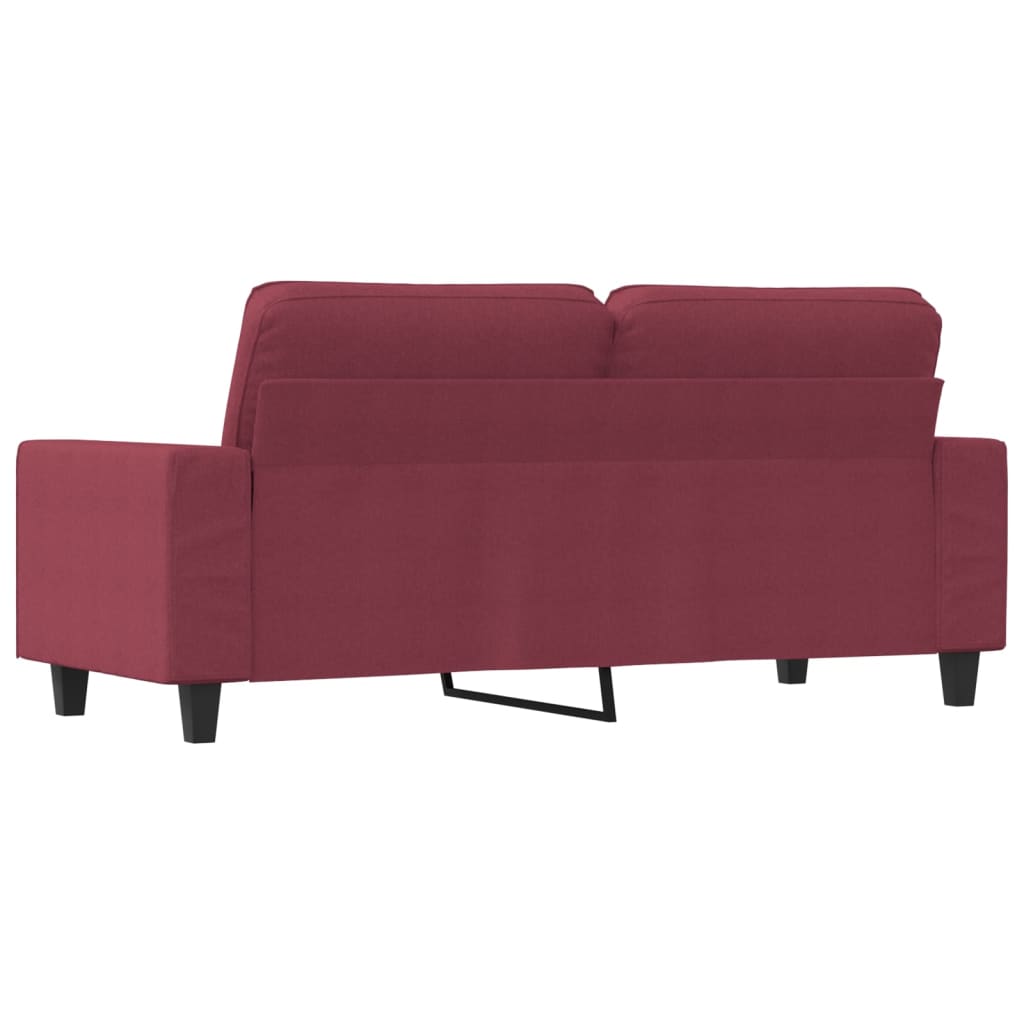 Tweezitsbank 140 cm stof wijnrood