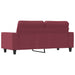 Tweezitsbank 140 cm stof wijnrood