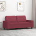 Tweezitsbank 140 cm stof wijnrood