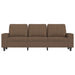 Driezitsbank 180 cm stof bruin