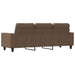 Driezitsbank 180 cm stof bruin