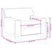 Fauteuil 60 cm kunstleer crèmekleurig