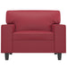 Fauteuil 60 cm kunstleer wijnrood