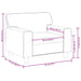 Fauteuil 60 cm kunstleer cappuccinokleurig