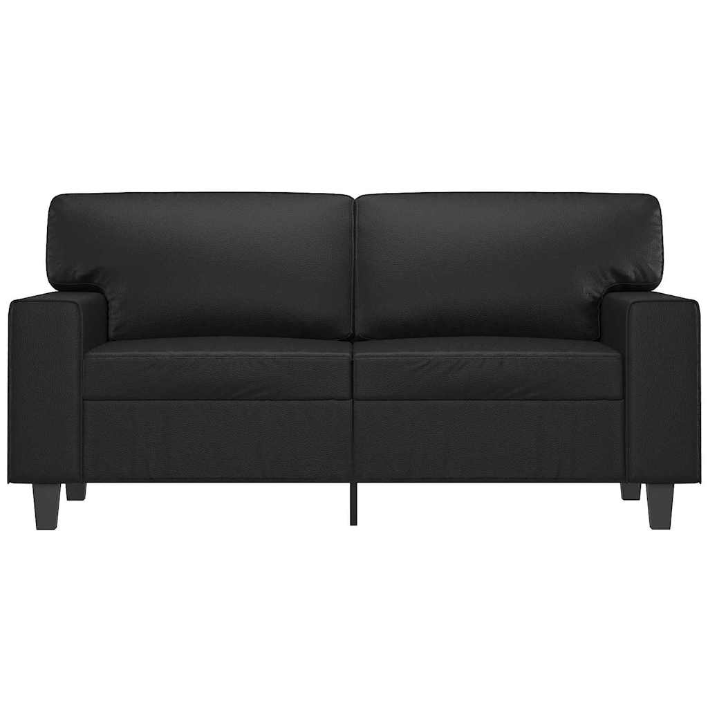 Tweezitsbank 120 cm kunstleer zwart