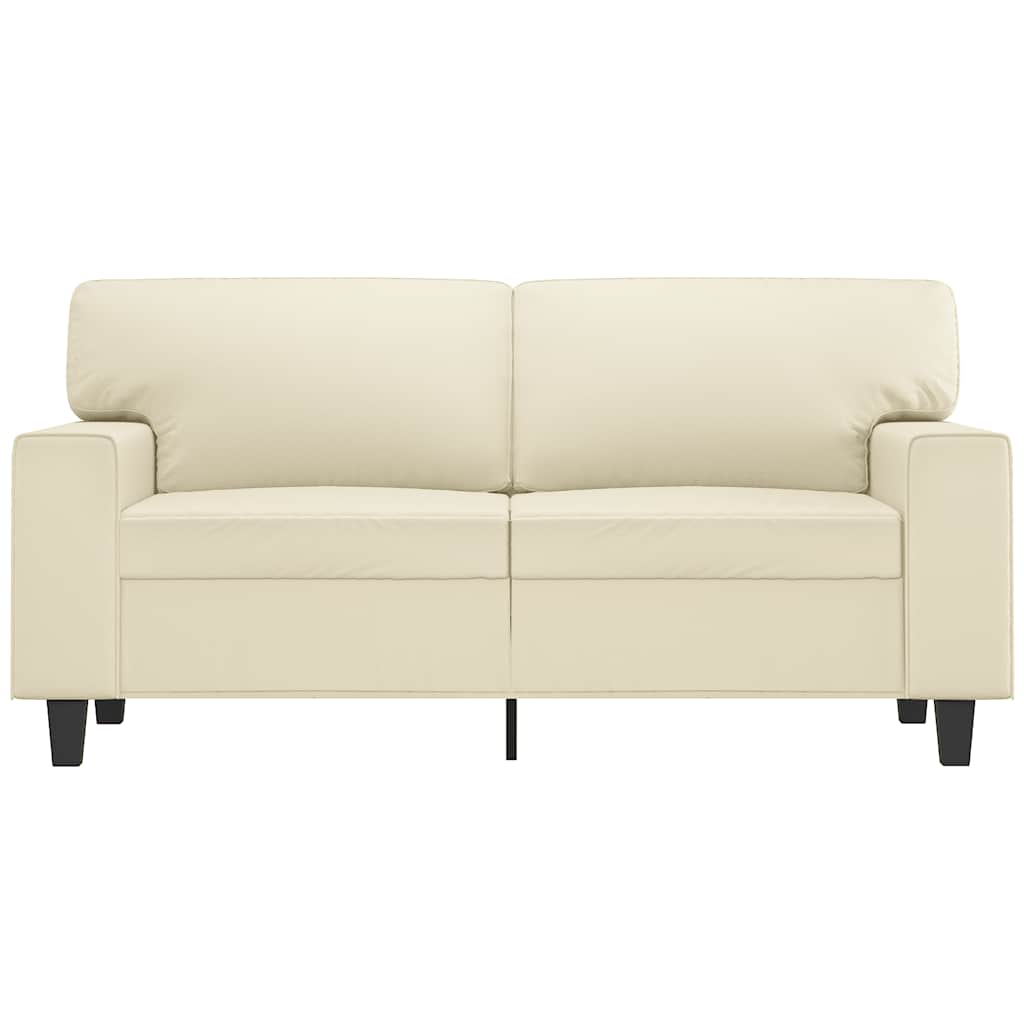 Tweezitsbank 120 cm kunstleer crèmekleurig