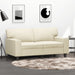 Tweezitsbank 120 cm kunstleer crèmekleurig