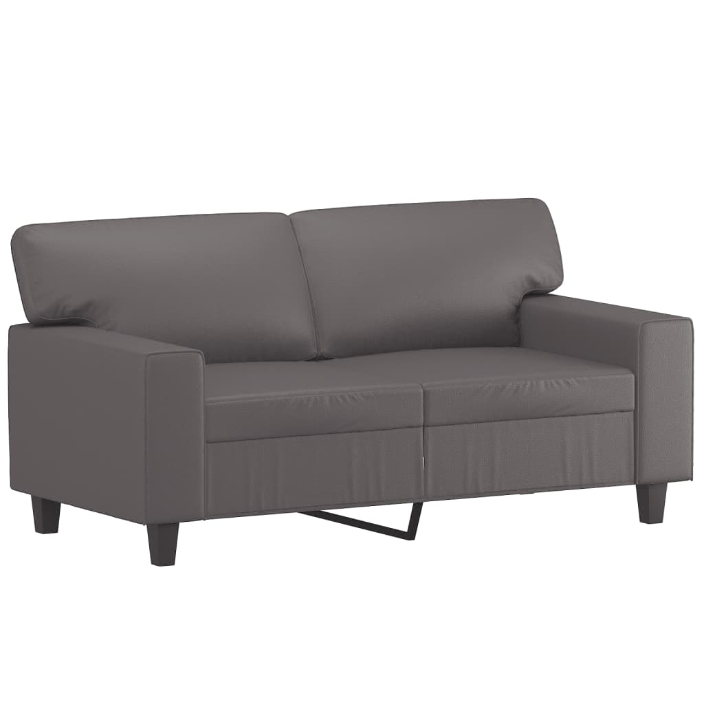 Tweezitsbank 120 cm kunstleer grijs