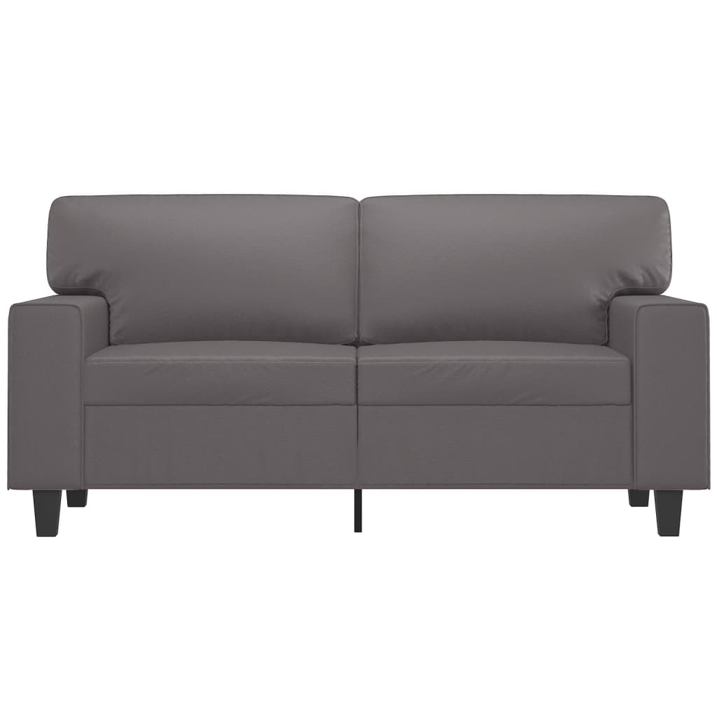 Tweezitsbank 120 cm kunstleer grijs